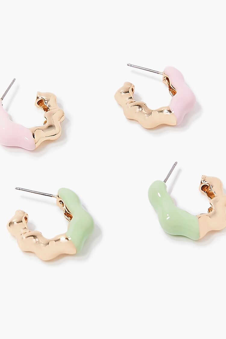 Set Pendientes Aros Multicolor