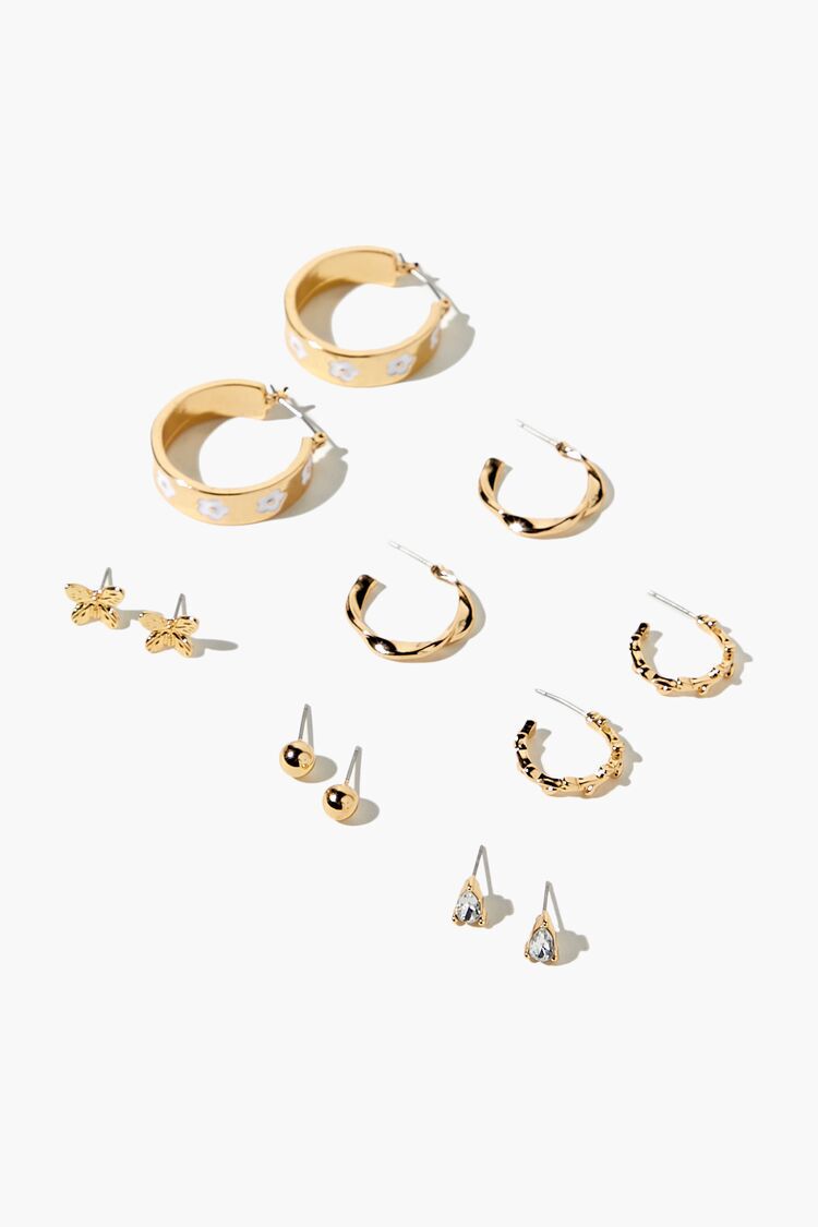 Set Pendientes Diseño Dorado