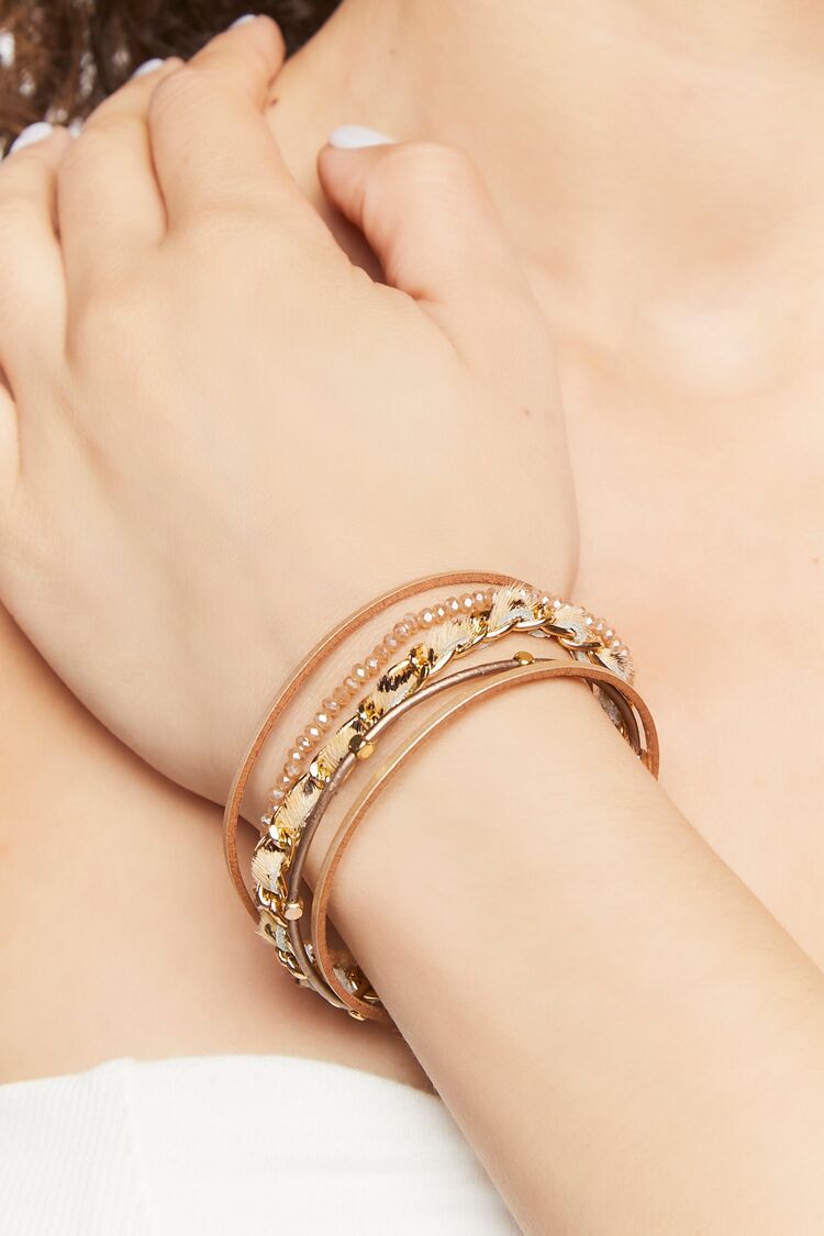 Set Pulseras Dorado