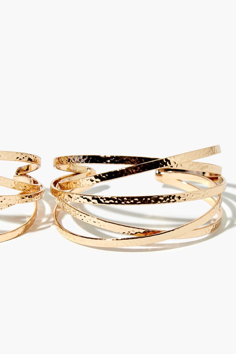 Set Pulseras Espiral Dorado