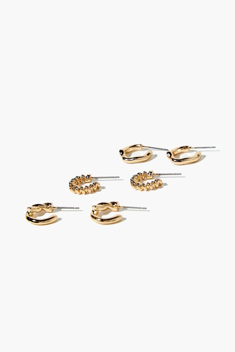 Set Pendientes Aros Dorado
