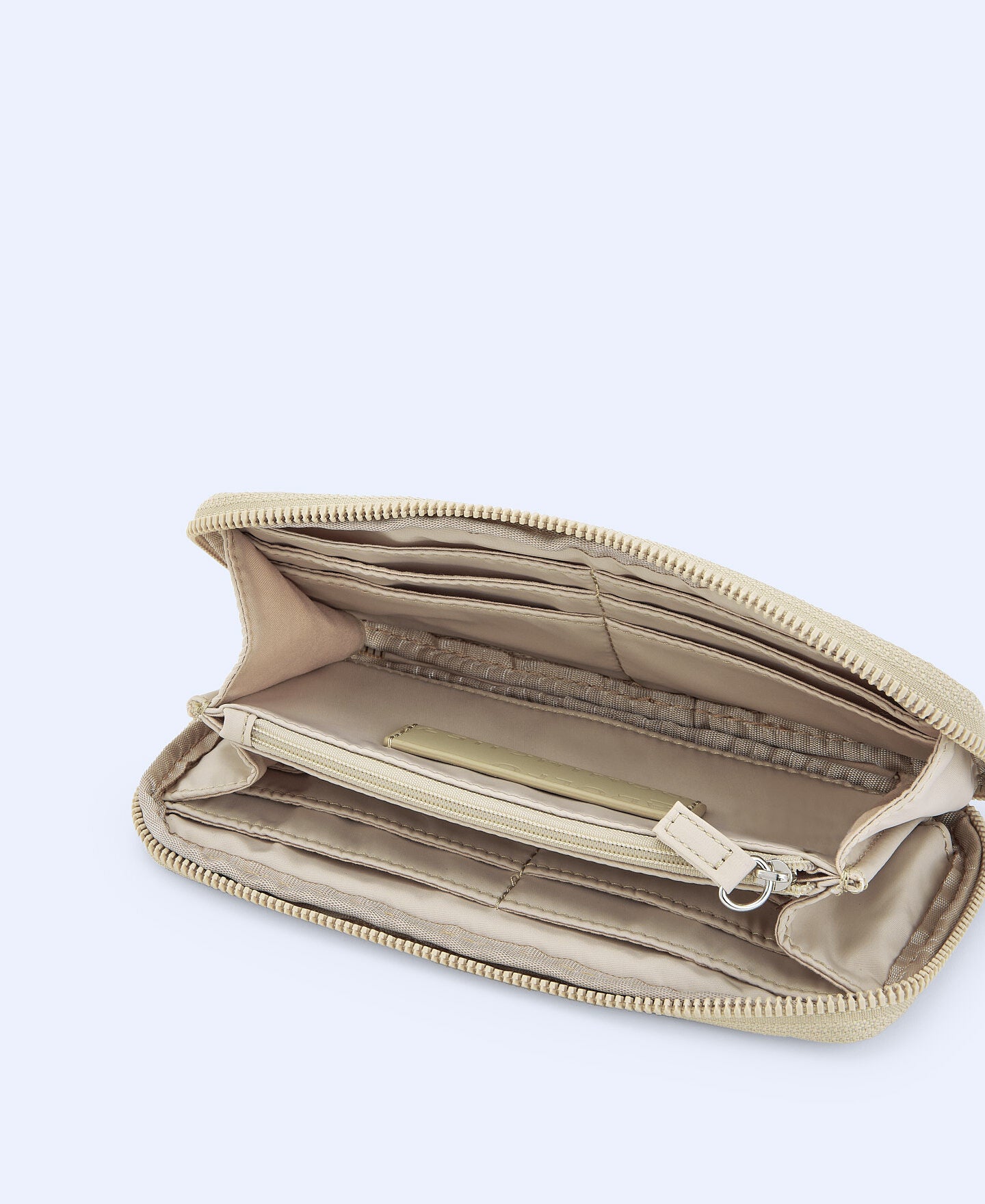 Billetera Rectangular Cremallera Blanco
