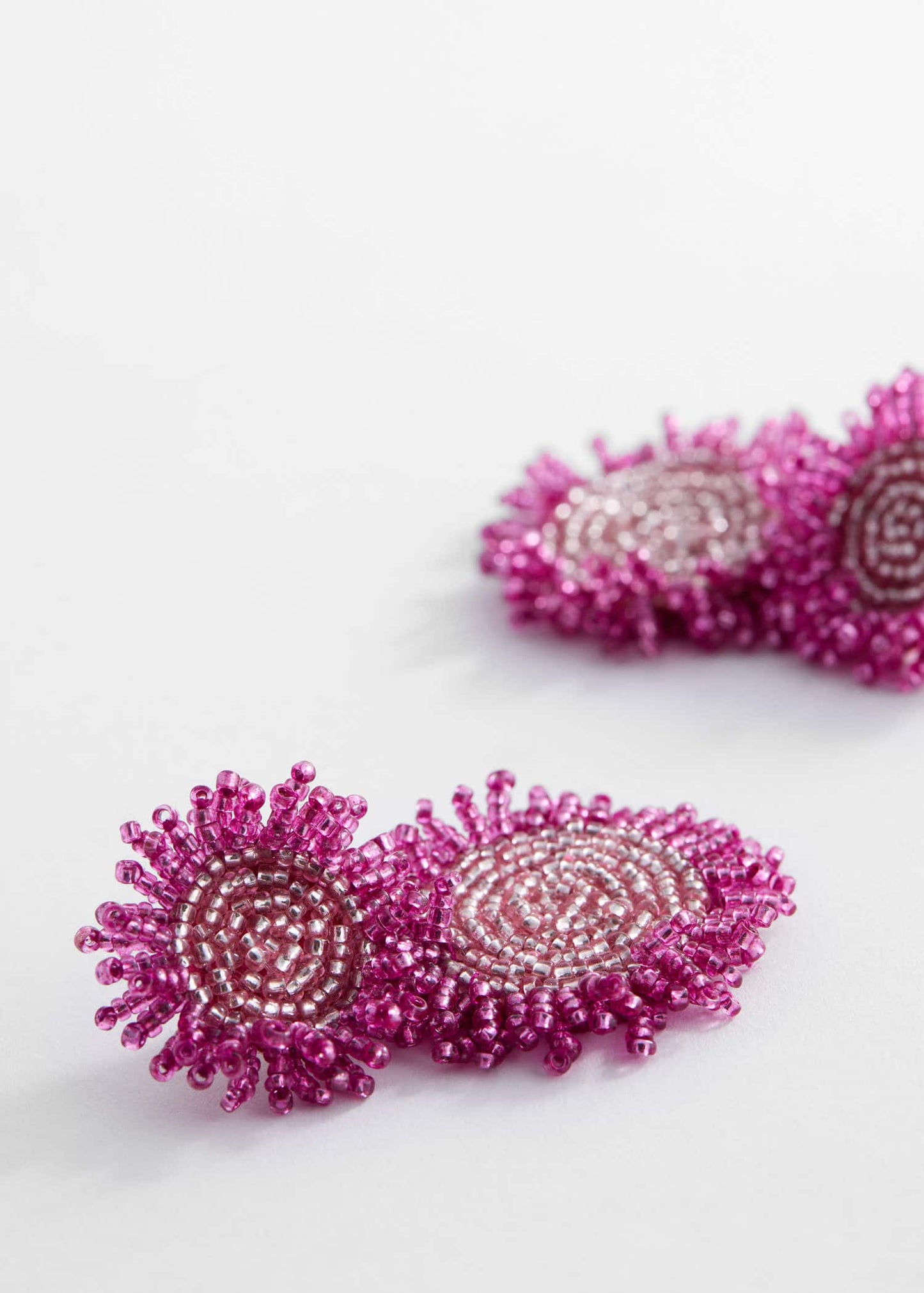 Pendientes Abalorios Rosa