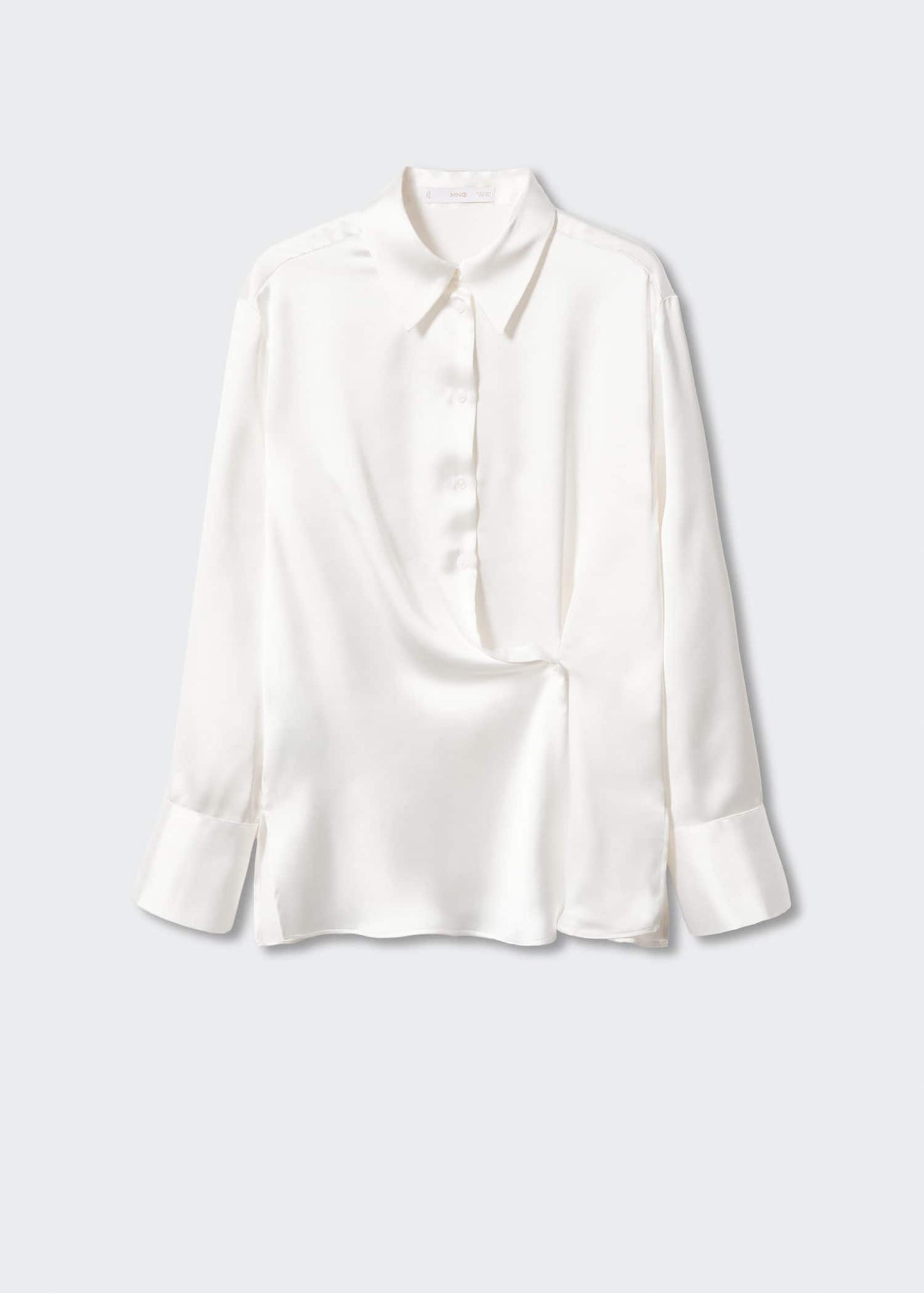 Blusa Detalle Drapeado Blanco