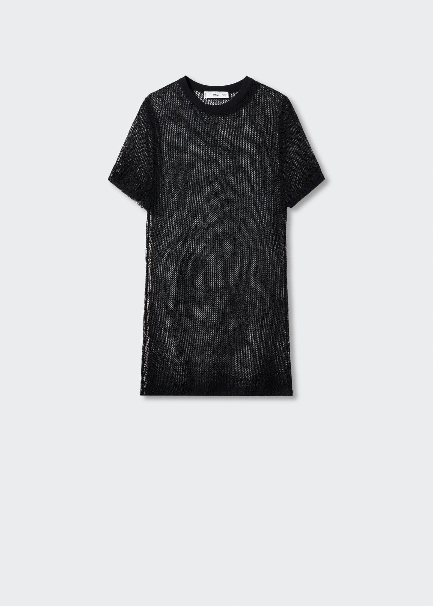 Camiseta Punto Calado Negro