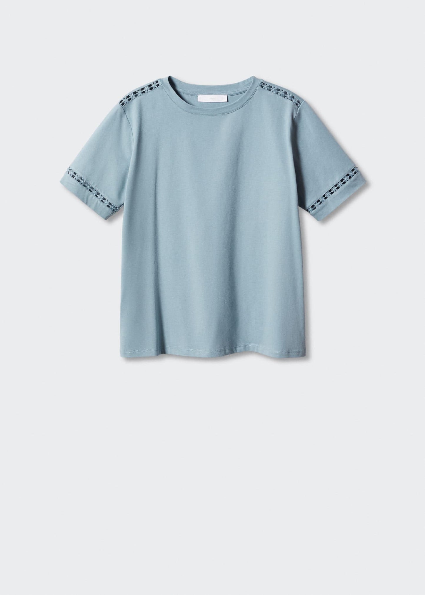 Camiseta Detalle Bordado Azul