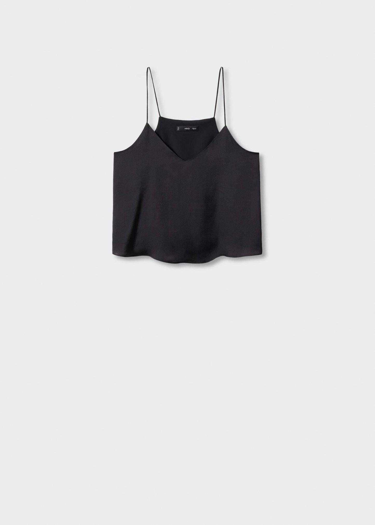 Top Tirantes Satinado Negro