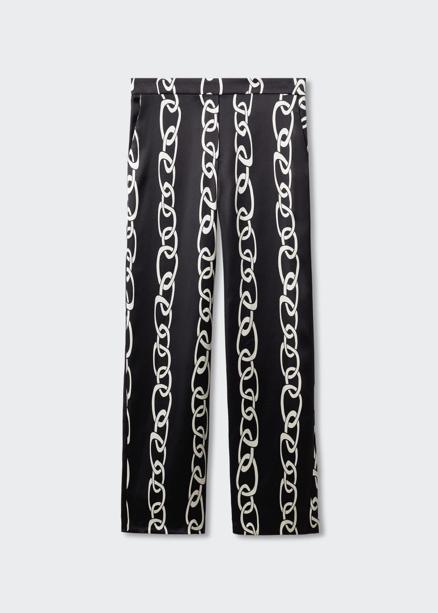 Pantalón Estampado Cadenas Negro