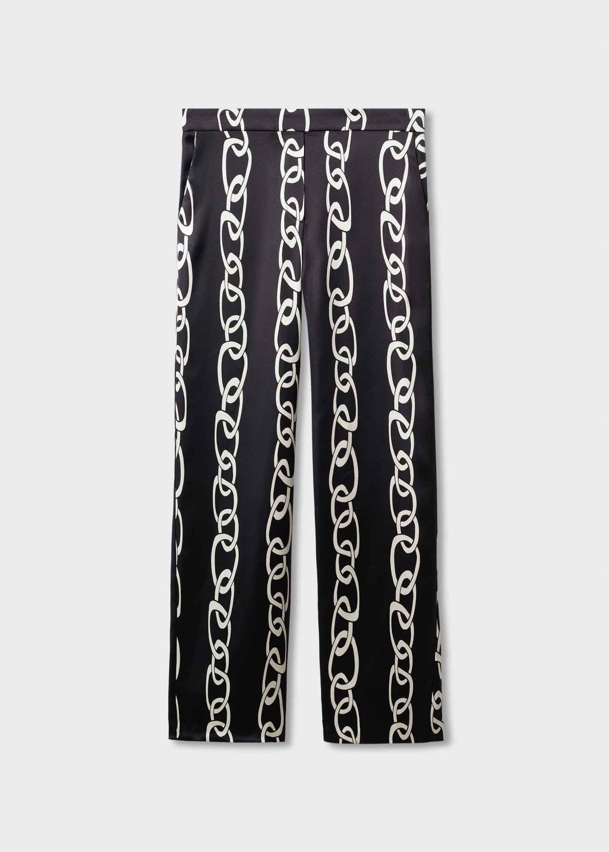 Pantalón Estampado Cadenas Negro