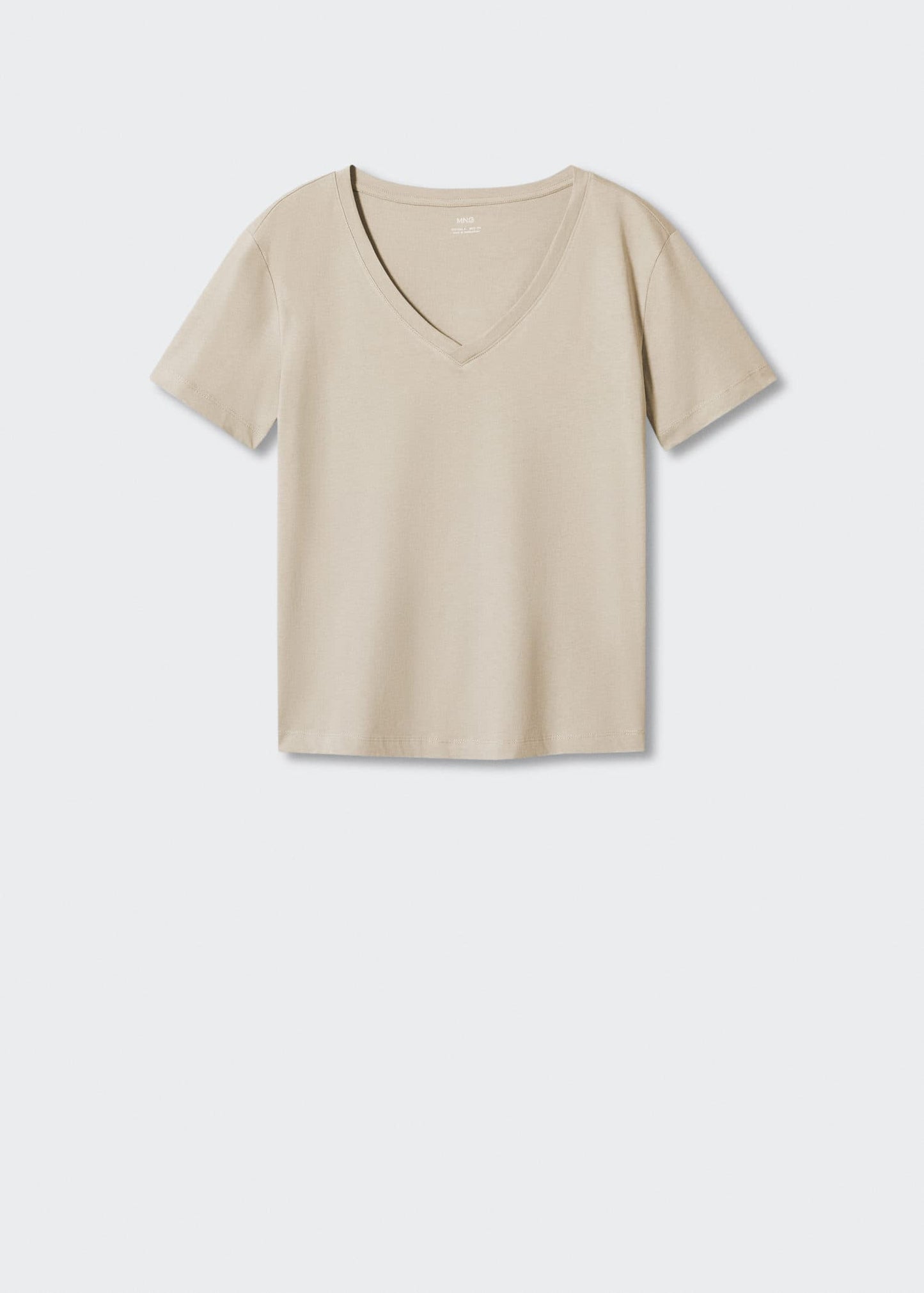 Camiseta Básica Algodón Beige
