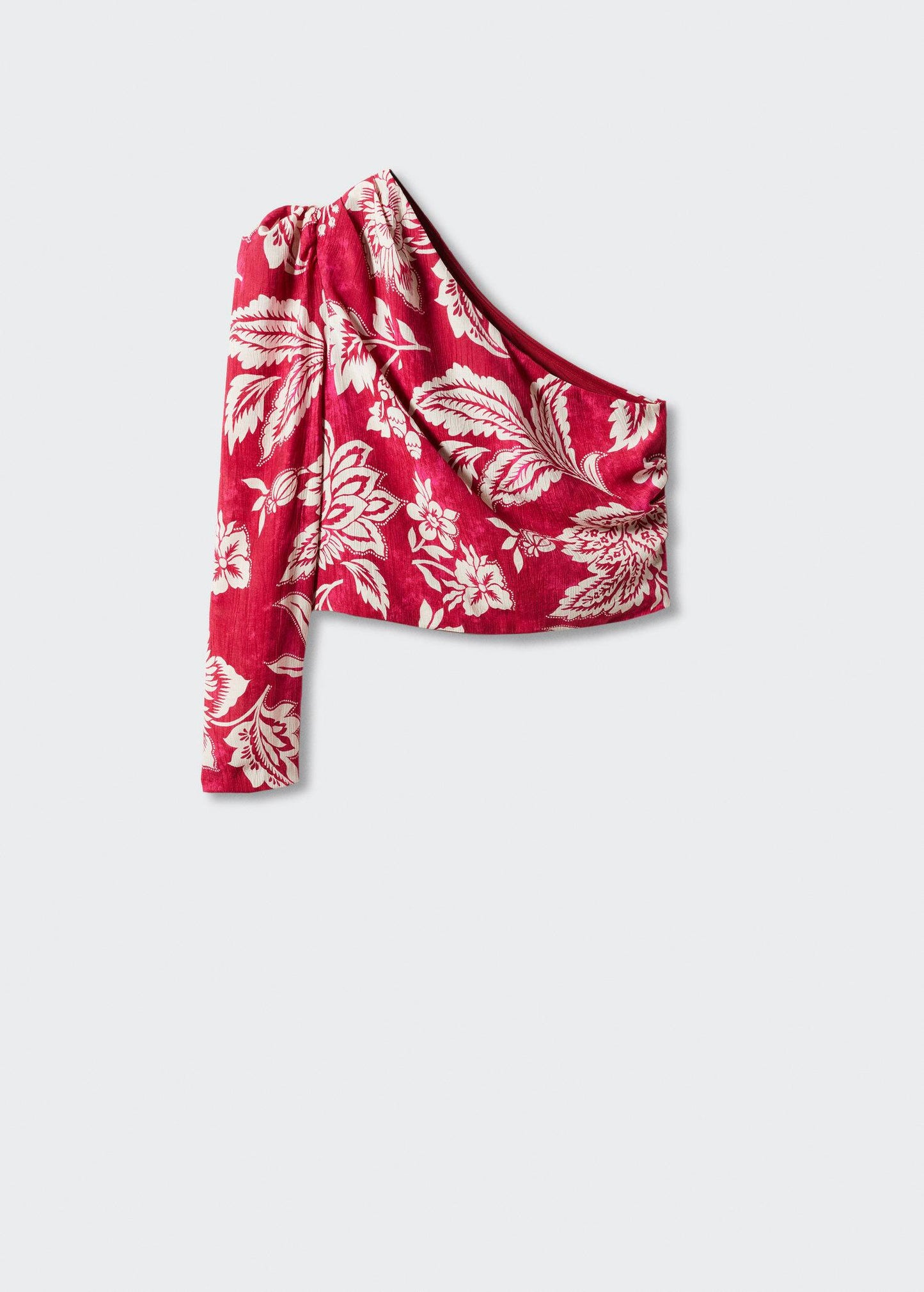 Blusa Asimétrica Estampada Rosa