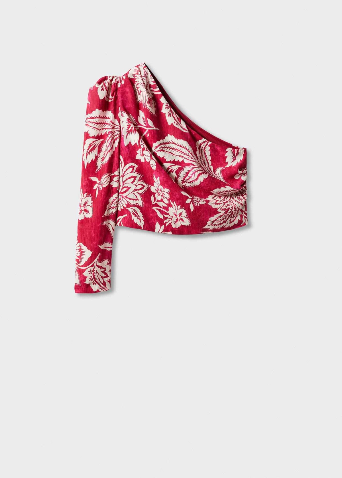 Blusa Asimétrica Estampada Rosa