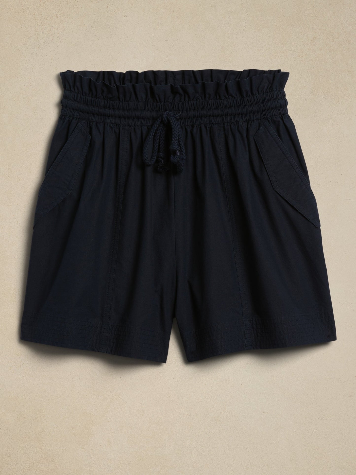 Short Talle Alto Con Bolsillos Delanteros Azul
