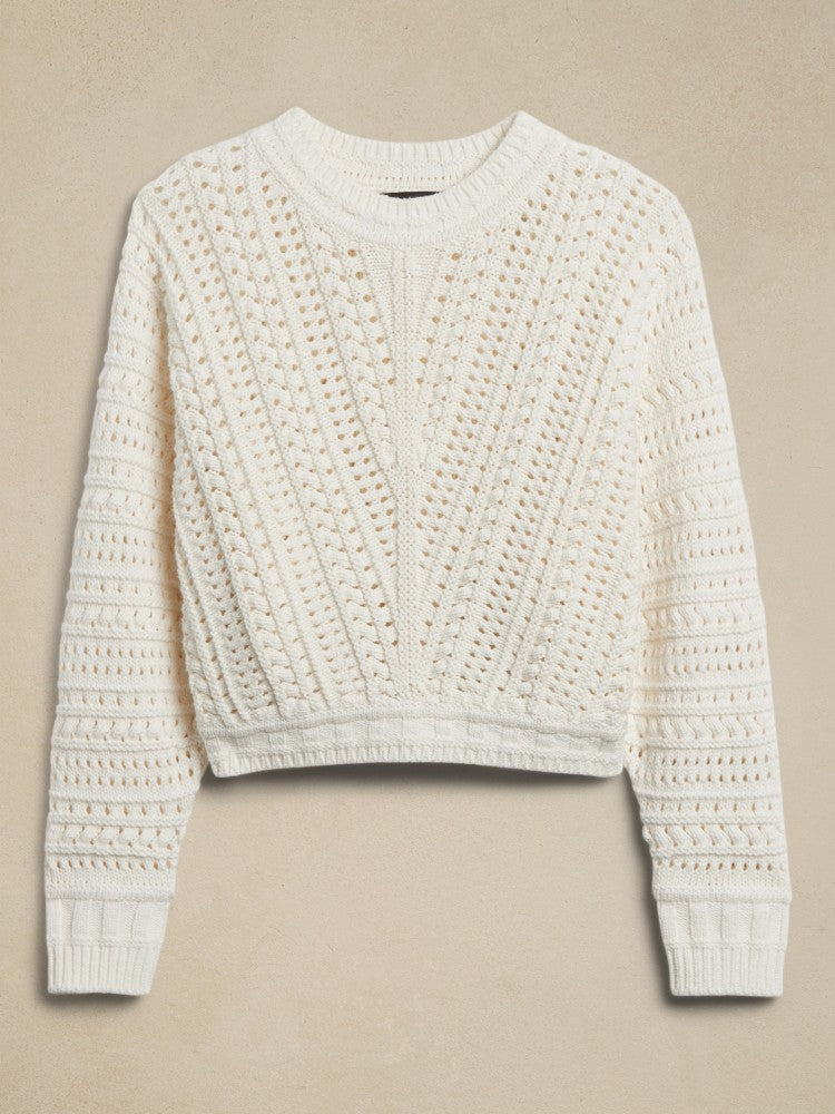 Sudadera Holgada Corta Blanco