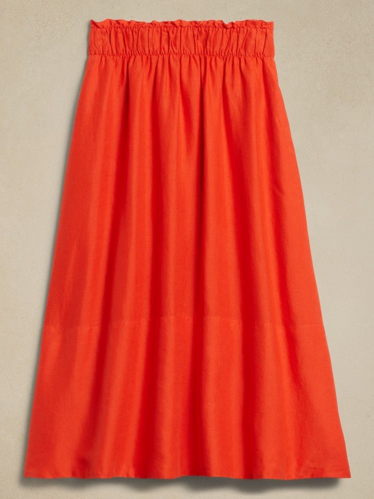 Enagua Midi Talle Alto Naranja