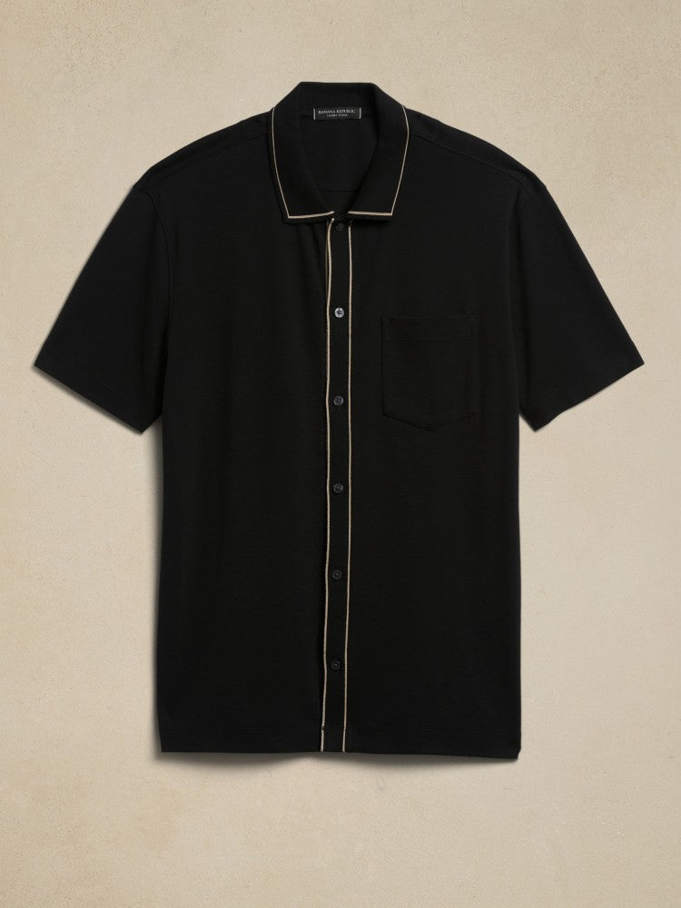 Polo Con Bolsillo Negro