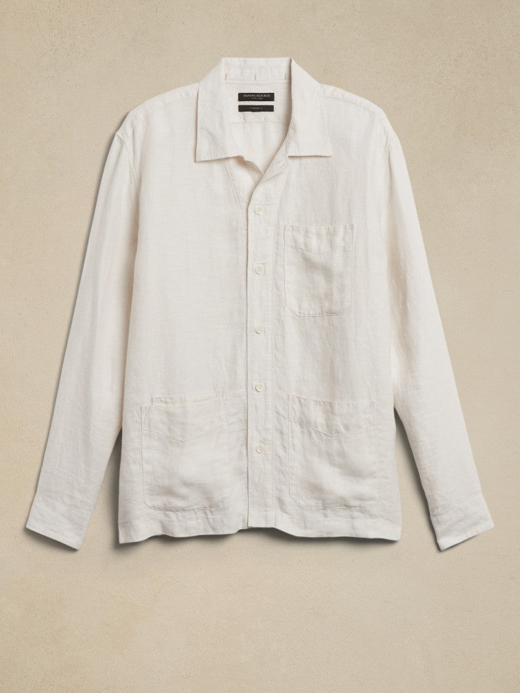 Camisa De Lino Blanco