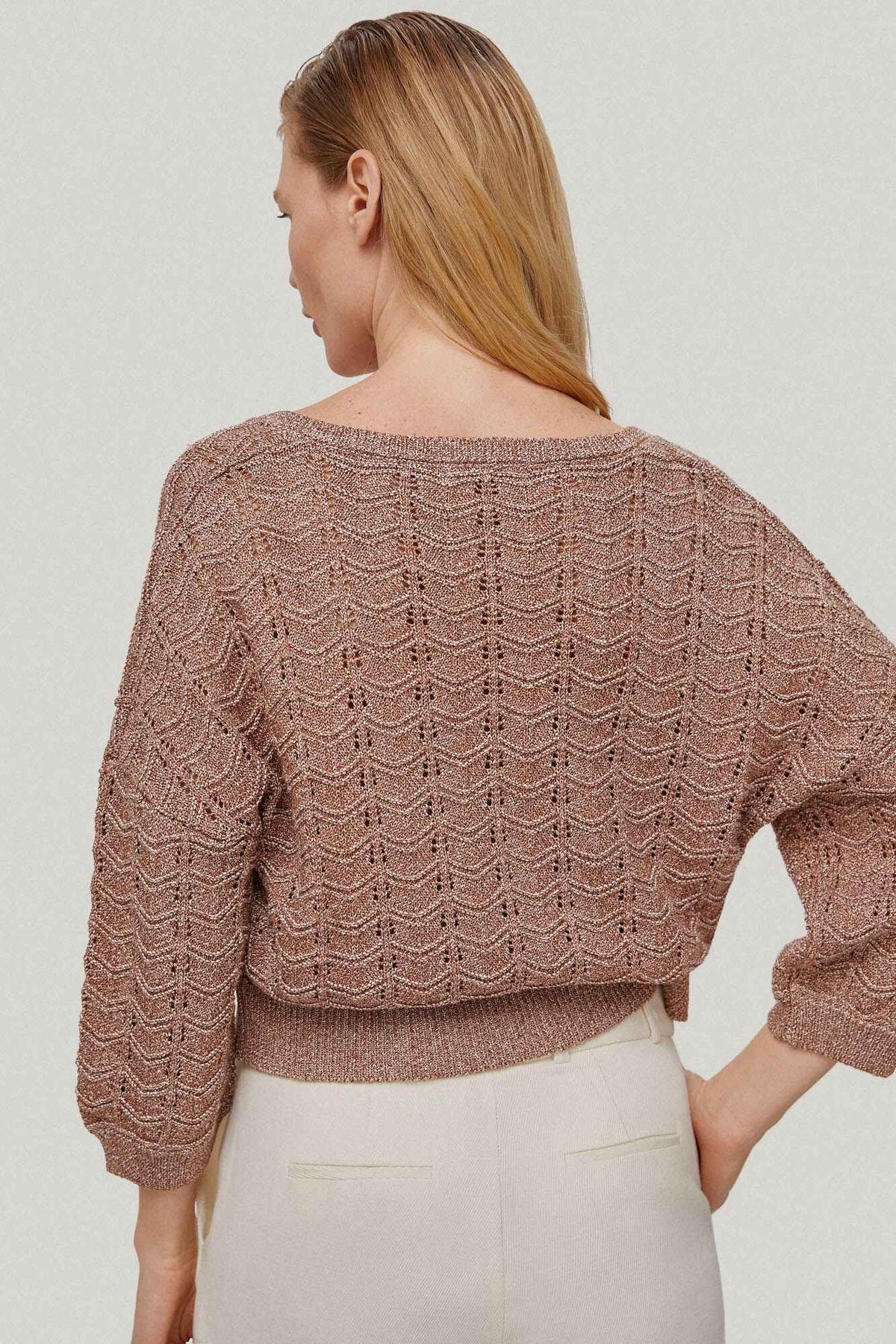 Sudadera Escote Pico Rosa