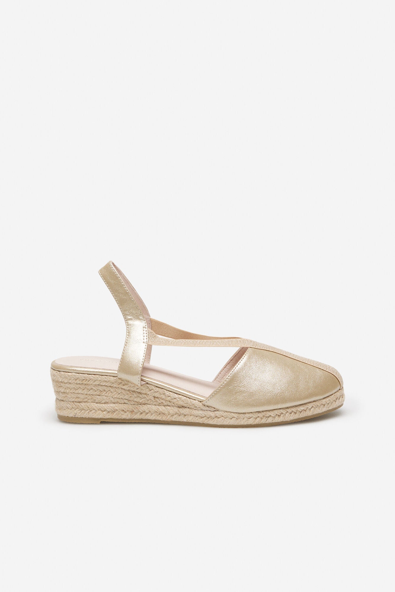 Zapato Cuña Dorado