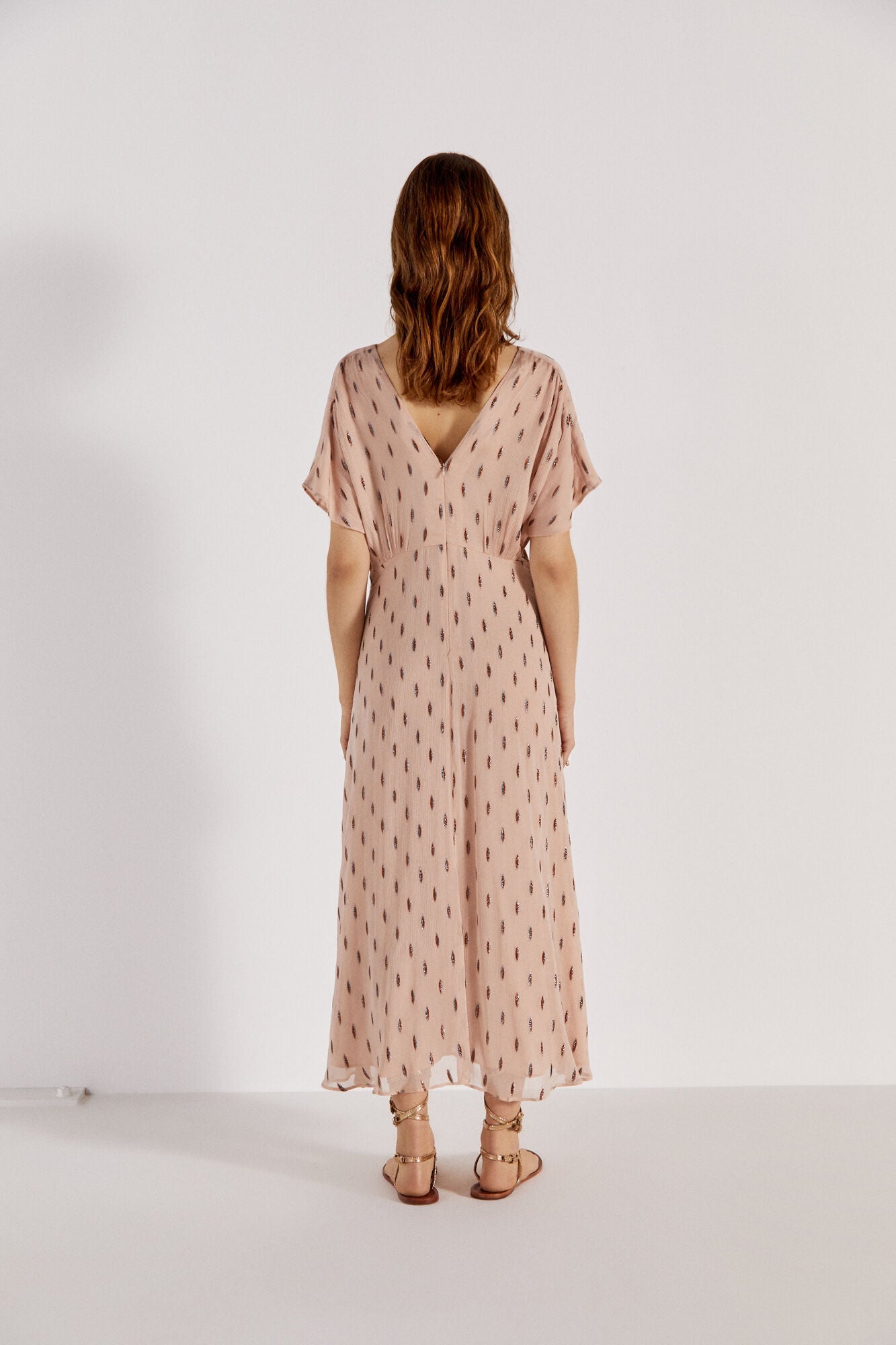 Vestido Fluido Largo Rosa