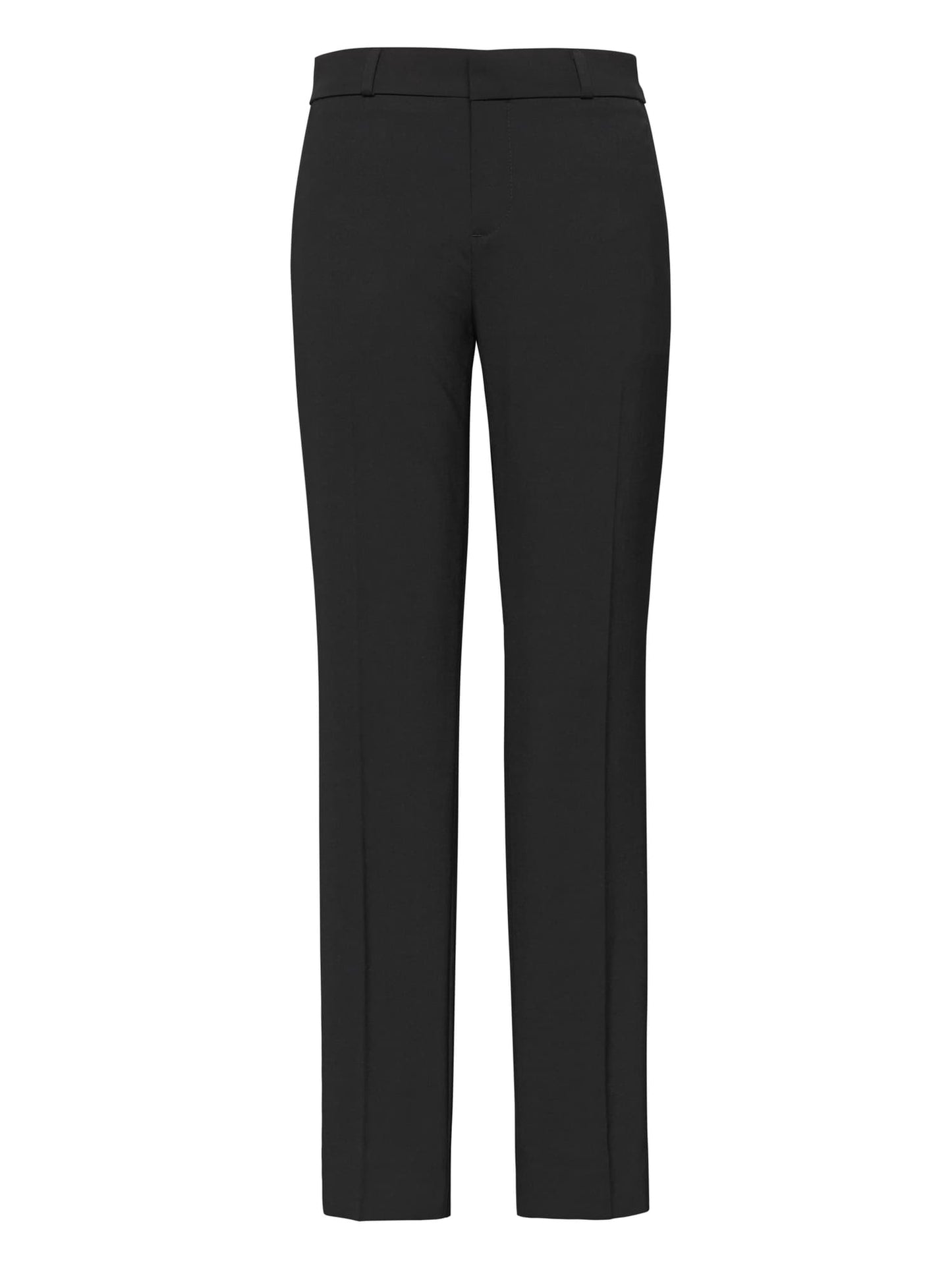 BR Avery Straight-Fit Washable Wool-Blend Ankle Pant - Negro