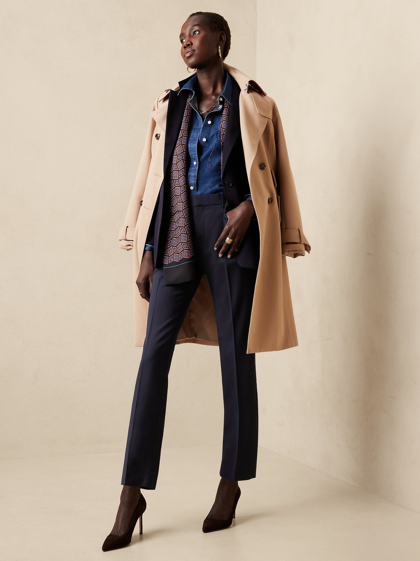 Petite SIENA STRAIGHT WOOL PANT