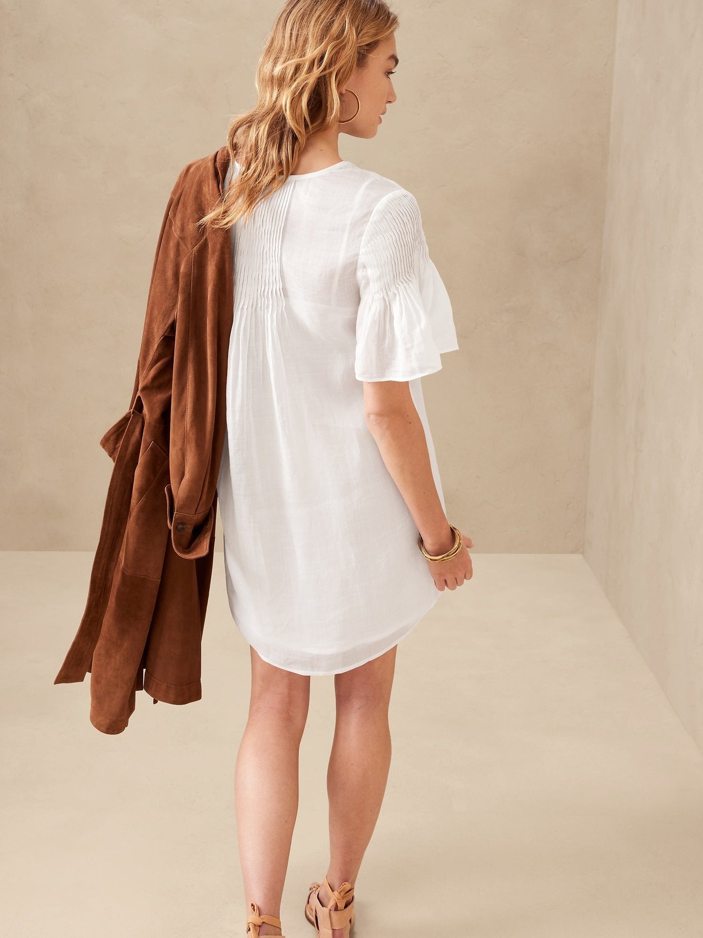 Ramie Pintuck Dress