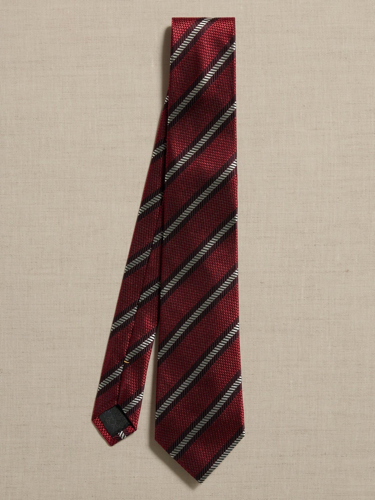 Border Stripe Silk Tie