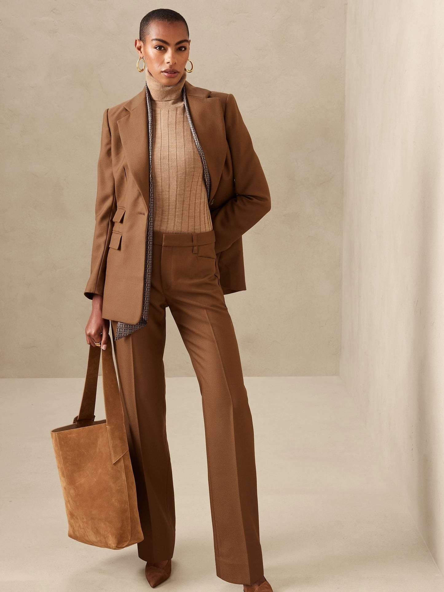 Petite Lido Straight Wool Pant