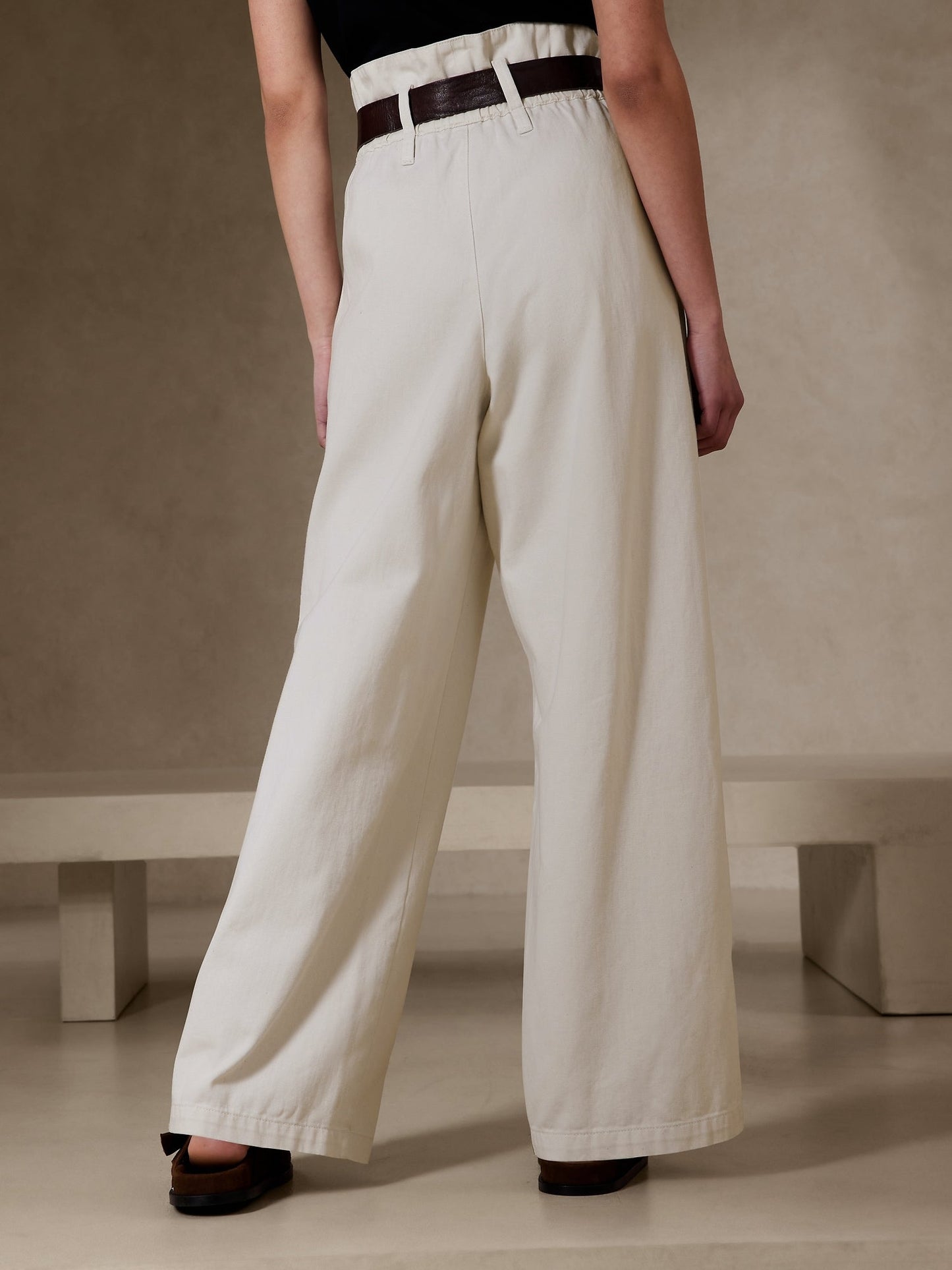 Evie Paperbag Wide-Leg Pant