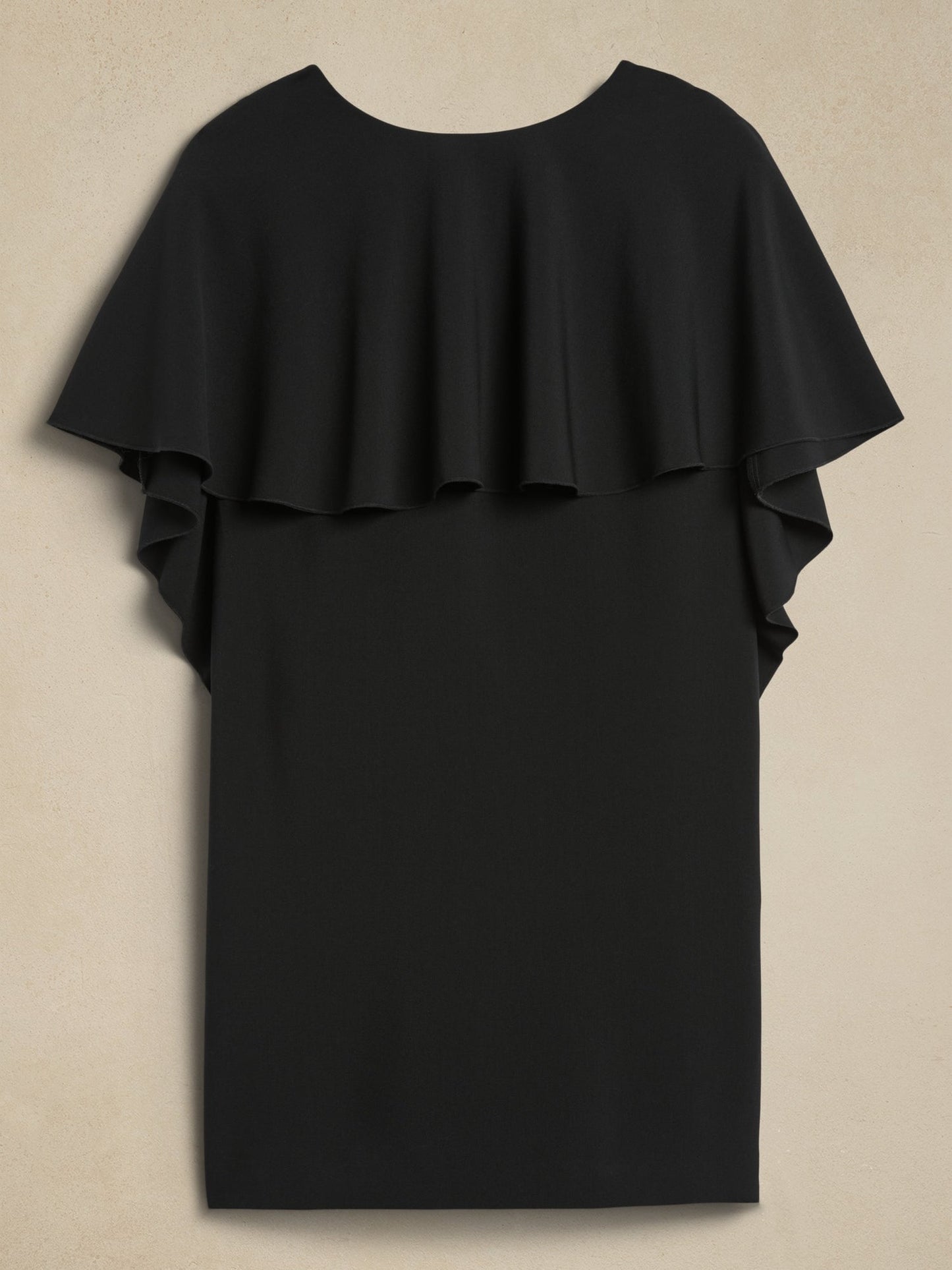 Vestido Mini Con Volante Negro