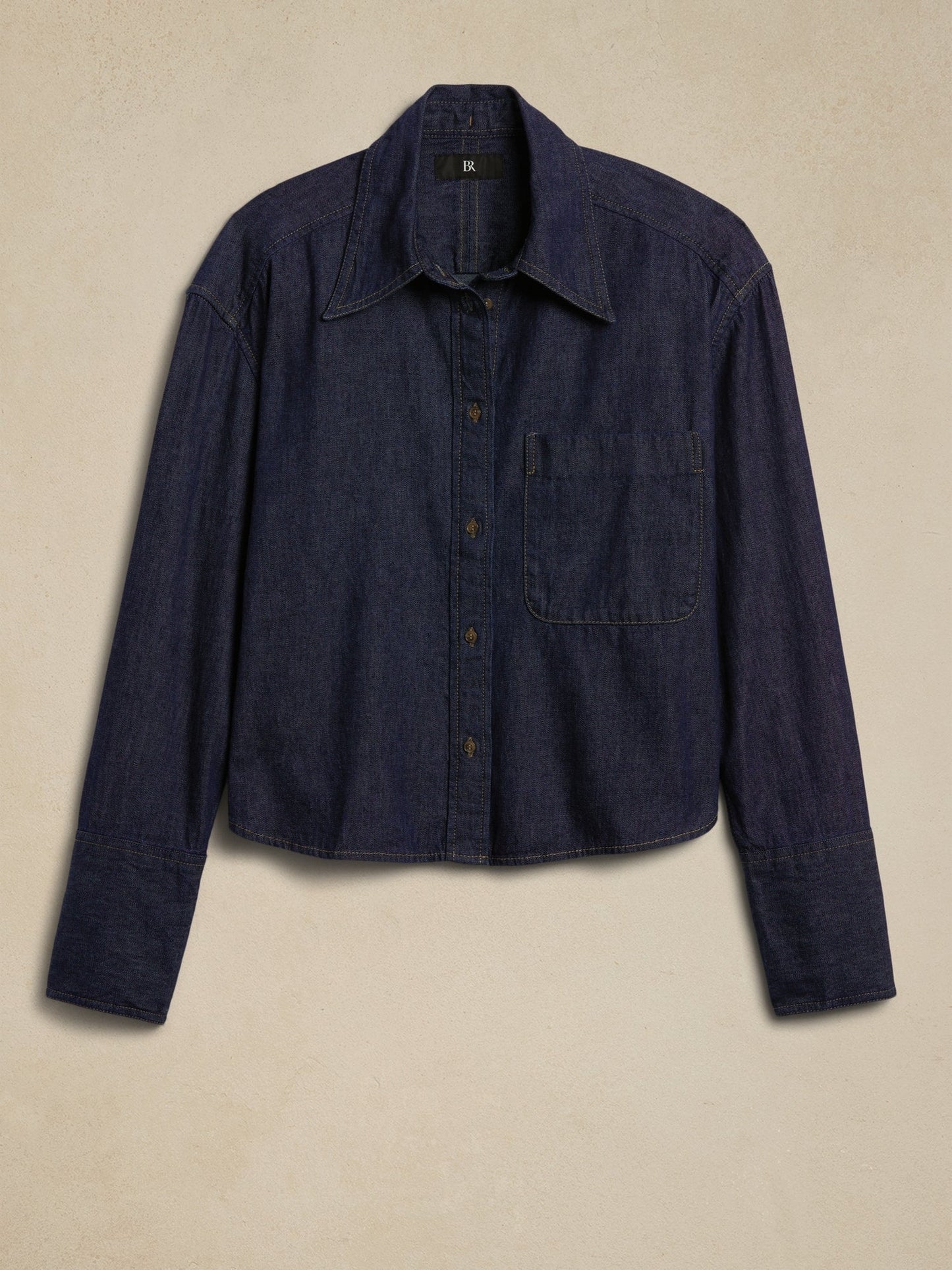 Camisa Corta Denim Azul