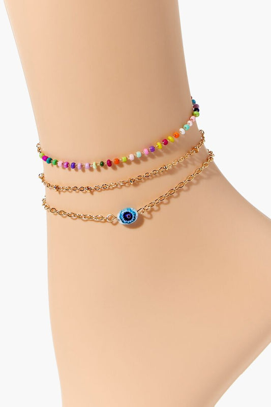 Set Tobilleras Multicolor