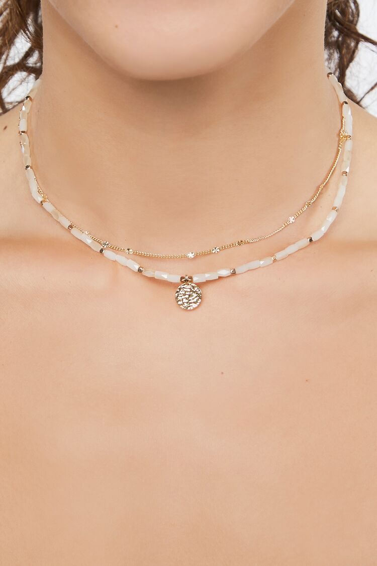 Collar Capas Blanco/Dorado
