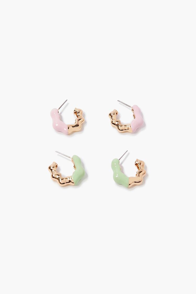 Set Pendientes Aros Multicolor