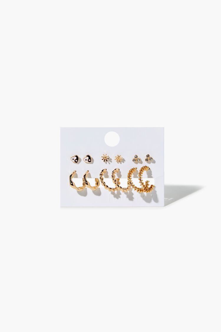 Set Pendientes Dorado