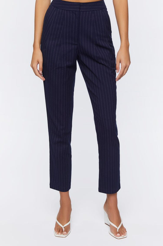 Pantalón Estampado Rayas Azul