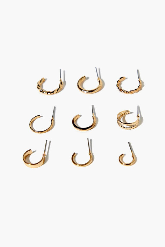 Set Pendientes Dorado