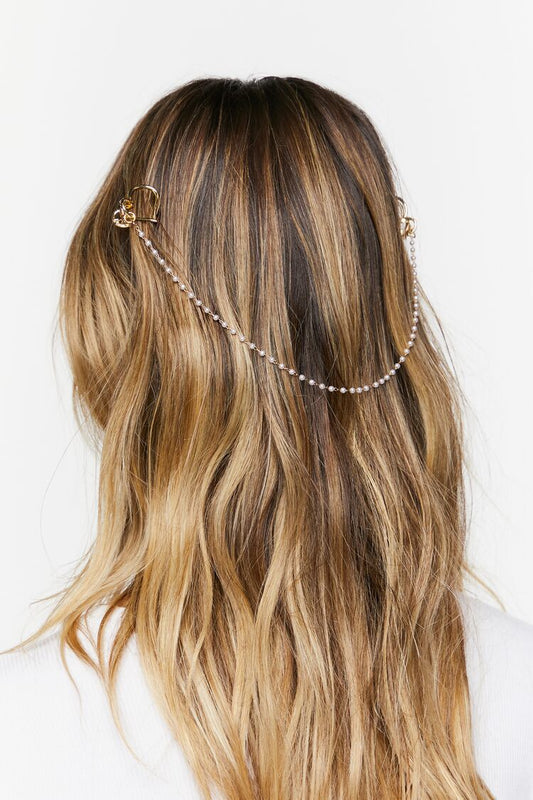 Cadena Para Cabello Perlas