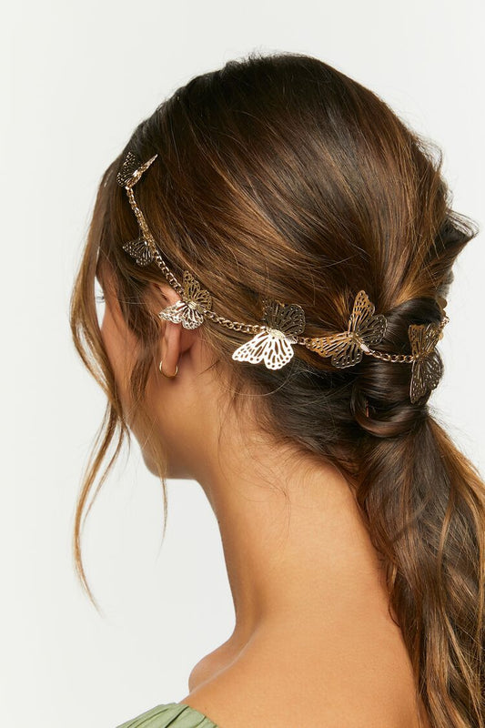 Cadena Para Cabello Mariposa