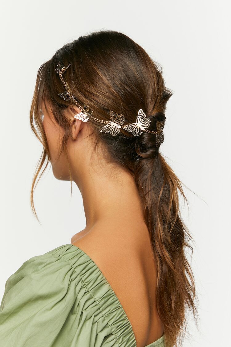 Cadena Para Cabello Mariposa