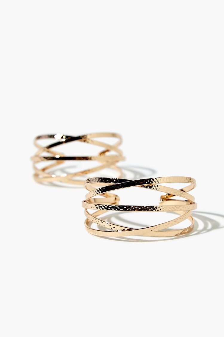Set Pulseras Espiral Dorado