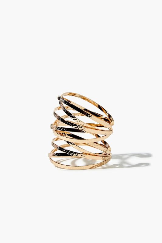Set Pulseras Espiral Dorado