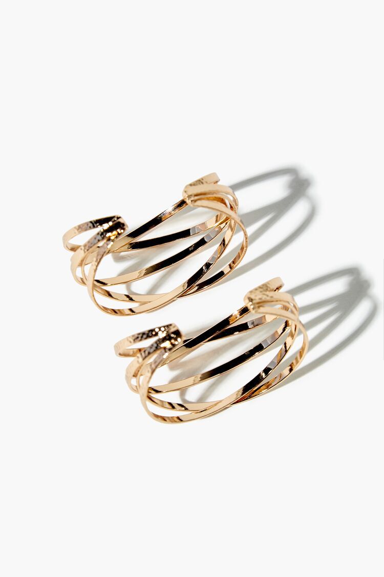 Set Pulseras Espiral Dorado