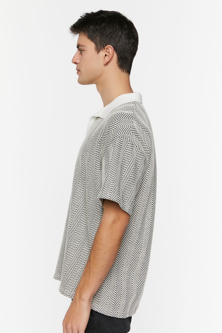 Camisa Textura Blanco/Negro