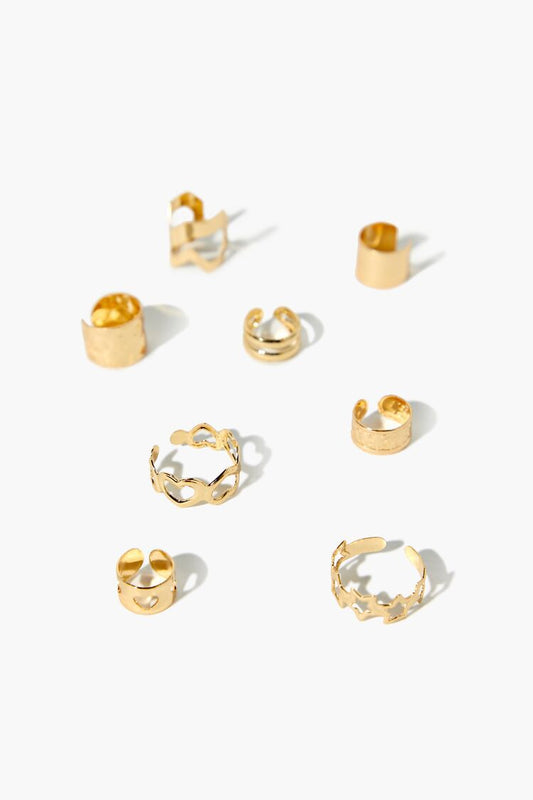 Set Anillos Para El Cabello Dorado