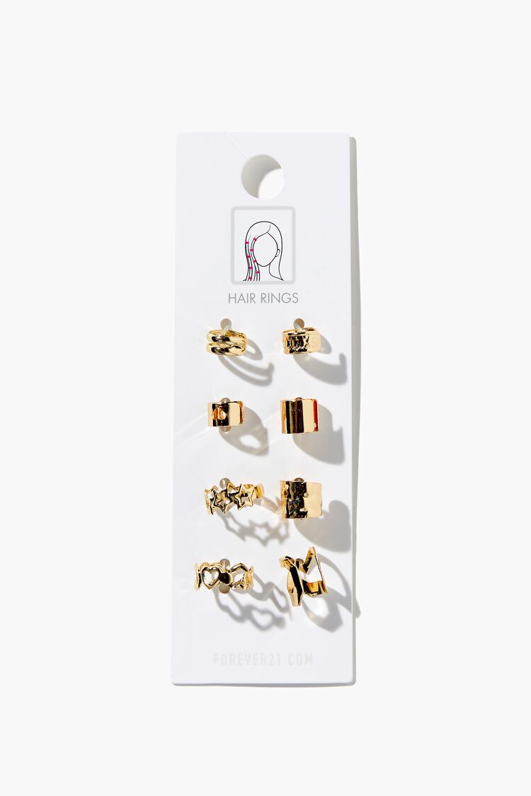 Set Anillos Para El Cabello Dorado