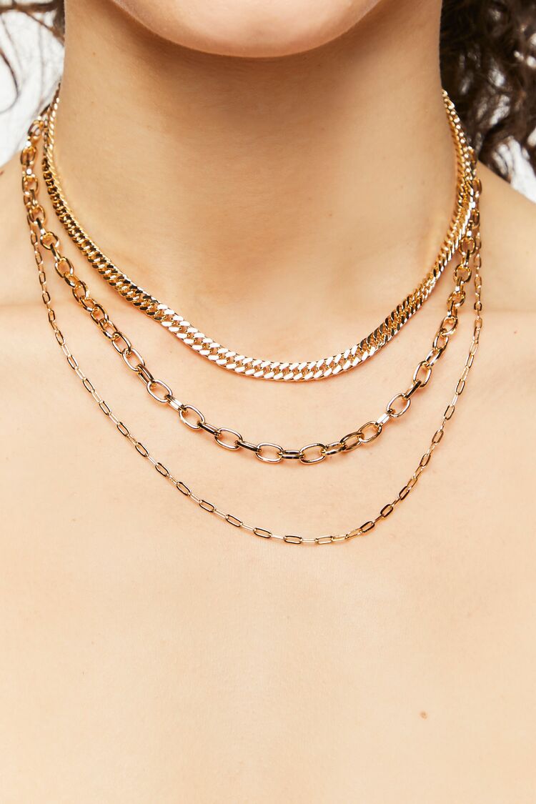 Collar Capas Cadena Dorado