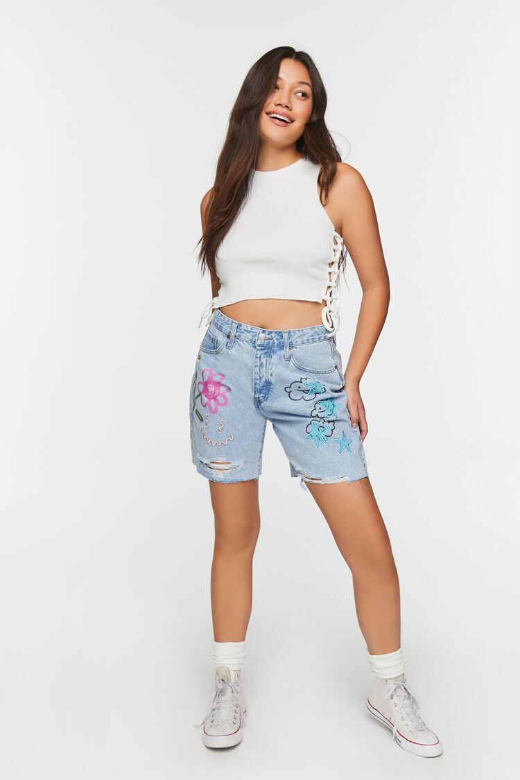 Short Denim Estampado