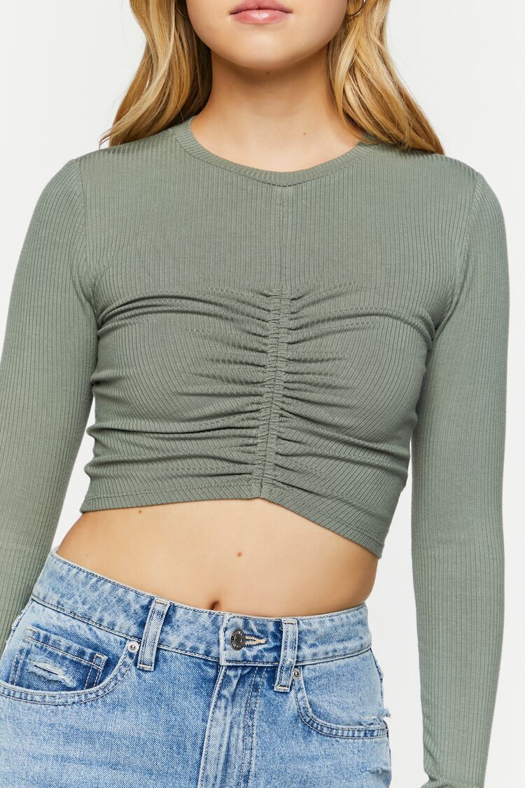 Camisa Fruncida Verde